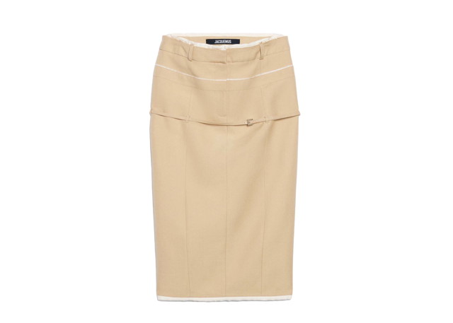 Szoknya Jacquemus La Jupe Caraco Skirt Bézs | 233SK038-1359-150