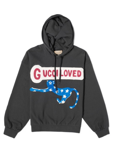 Sweatshirt Gucci Loved Logo Hoody Black Fekete | 721427-XJFWI-1283