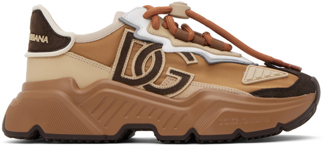Sneakerek és cipők Dolce & Gabbana Brown & Beige Daymaster Sneakers Bézs | CK1908 AP579