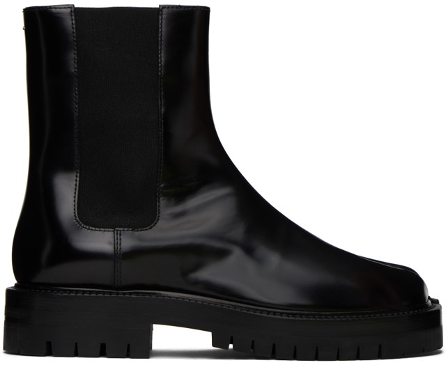 Sneakerek és cipők Maison Margiela Tabi County Chelsea Boots "Black" Fekete | S58WU0409 P3827