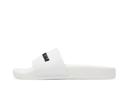 Sneakerek és cipők Balenciaga Pool Slides White Black 3D Logo (W) Fehér | 565547 W1S83 9034