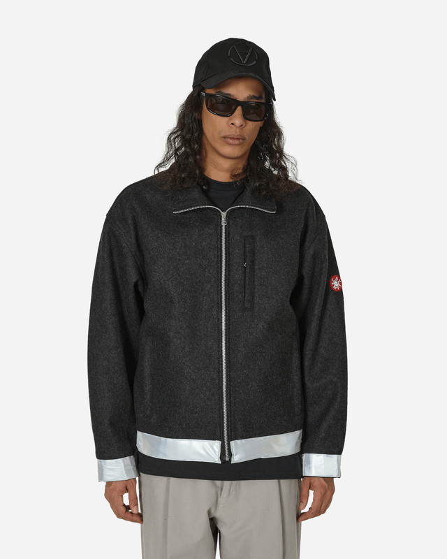 Dzsekik Cav Empt Reflect Wool Zip Jacket Charcoal Fekete | CES25JK06 CHCL