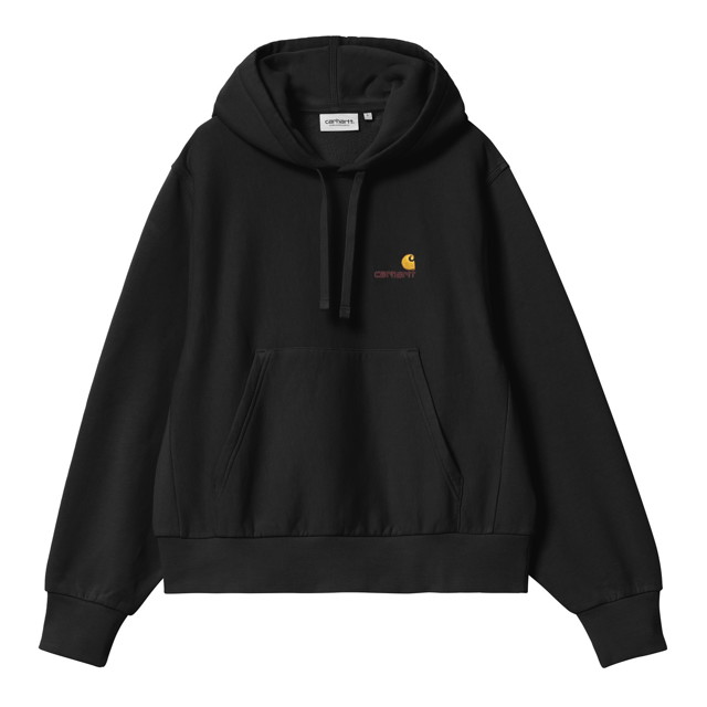 Sweatshirt Carhartt WIP HD American Script Hoodie Fekete | I033650_89_XX