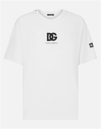 Dolce & Gabbana Short-sleeved T-shirt With Dg Logo Patch G8PN9ZG7M2FW0800