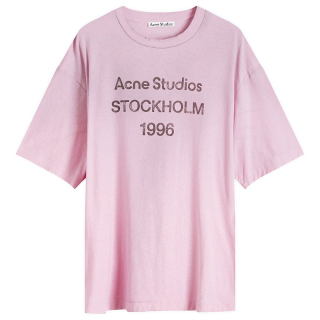 Póló Acne Studios Exford 1996 Logo T-Shirt Rózsaszín | CL0196-DJS