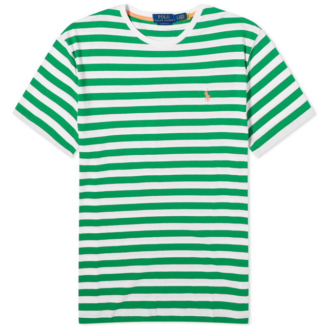 Póló Polo by Ralph Lauren Stripe T-Shirt "Preppy Green/White" Zöld | 710926999004