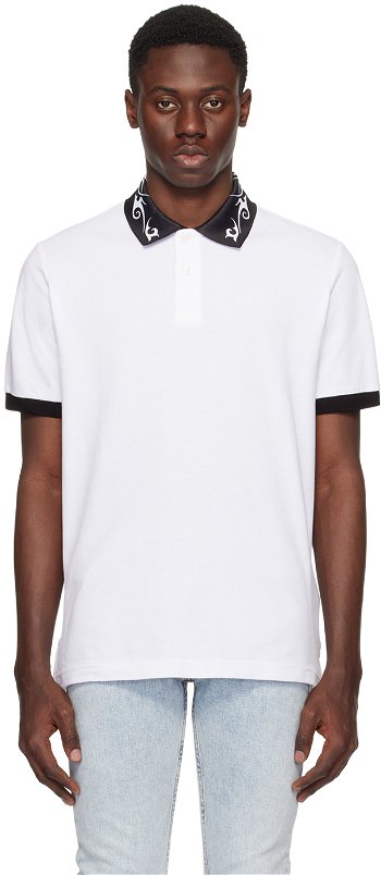 Versace Jeans Couture White Printed Polo E76GAGT08_ECJ01T