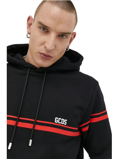 Sweatshirt GCDS Low Logo Band Hoodie Fekete | SS23M100158
