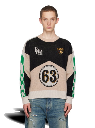 Pulóver Rhude Lamborghini Edition Graphic Sweater Bézs | RHFW23SW09488108