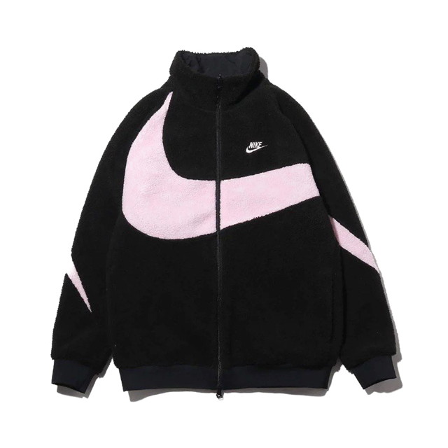 Dzsekik Nike Big Swoosh Reversible Boa Jacket W Fekete | BQ6546-016