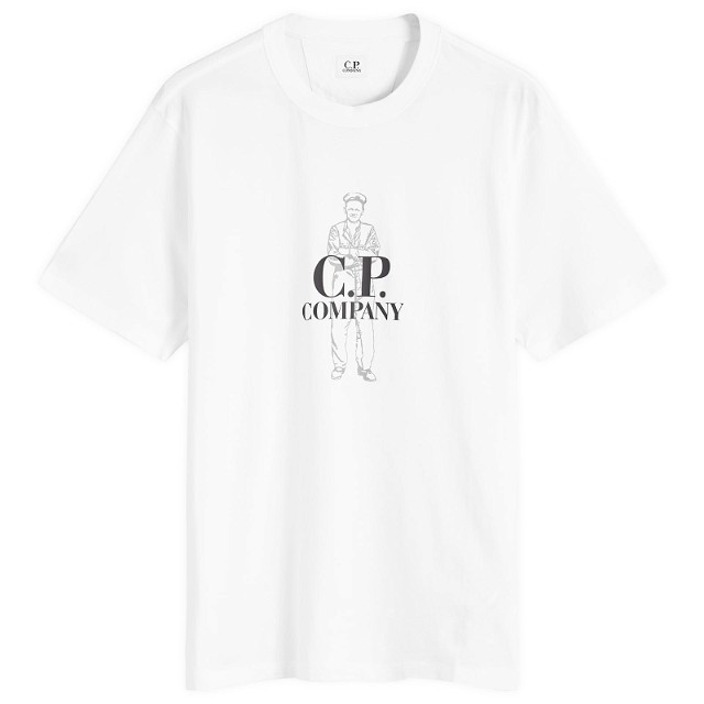 Póló C.P. Company British Sailor T-Shirt Fehér | 17CMTS063A-005100W-103