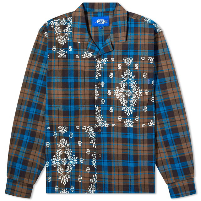 Ing Awake NY Paisley Flannel Vacation Shirt Barna | AWK-FW23-TP001-BRM