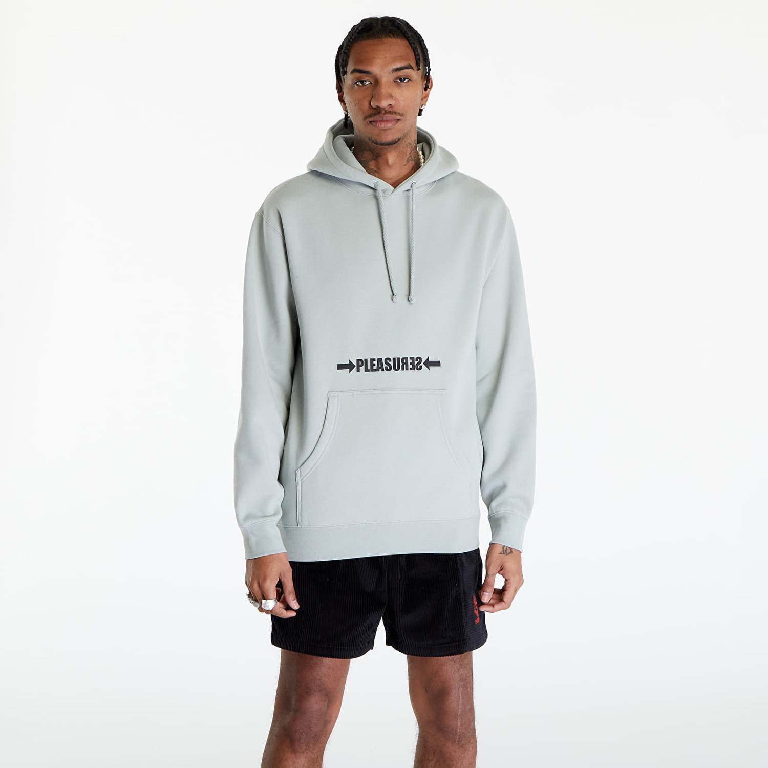 Sweatshirt Pleasures Crash Hoodie Szürke | P24SP056 SAGE, 0