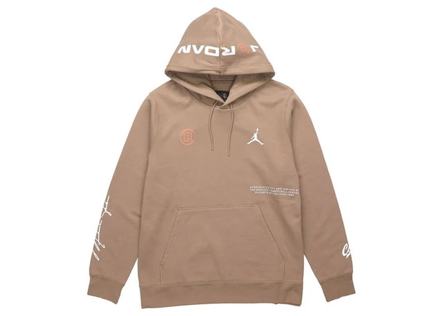 Sweatshirt Jordan Air Jordan x CLOT Crossover Logo Printed Hoodie Brown Barna | AR8395-213