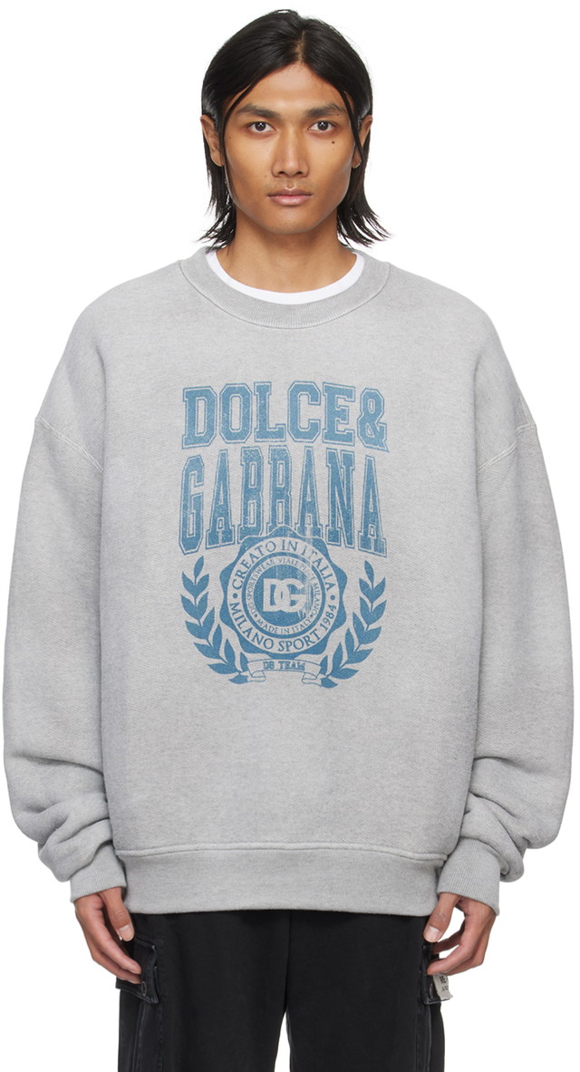 Sweatshirt Dolce & Gabbana Printed Sweatshirt Szürke | G9ZN2THU7NO