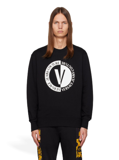 Sweatshirt Versace Jeans Couture V-Emblem Sweatshirt Fekete | E75GAIG06_ECF00G