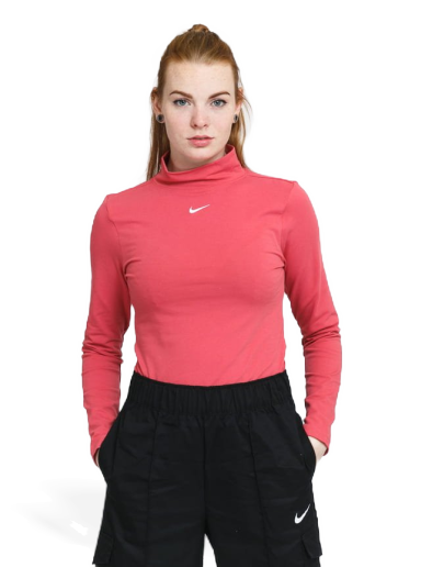 Póló Nike NSW Essential Mock Ls Top Rózsaszín | DD5882-622