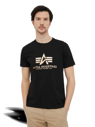 Póló Alpha Industries Logo Tee Fekete | 100501FP.583