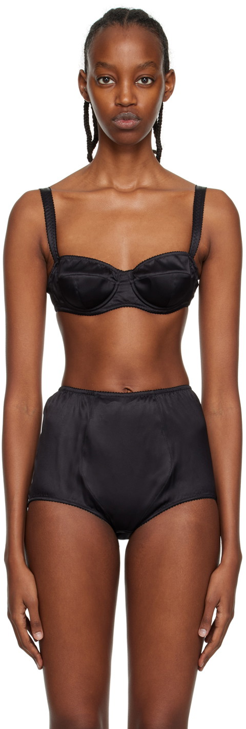 Melltartó Dolce & Gabbana Black Balconette Bra Fekete | O1A12T FUAD8