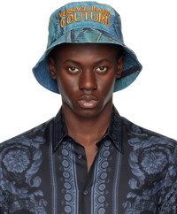 Couture Blue Patchwork Denim Bucket Hat