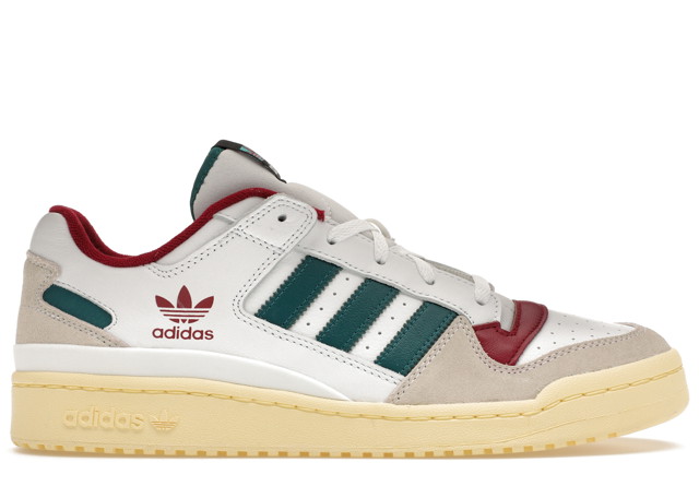 Sneakerek és cipők adidas Originals adidas Forum Low White Teal Burgundy Fehér | HQ6874