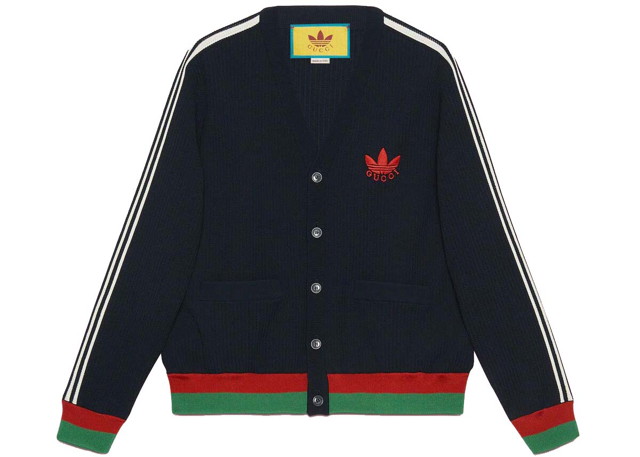 Pulóver Gucci adidas x Viscose Cardigan Dark Blue Sötétkék | 700485 XKCDS 4330