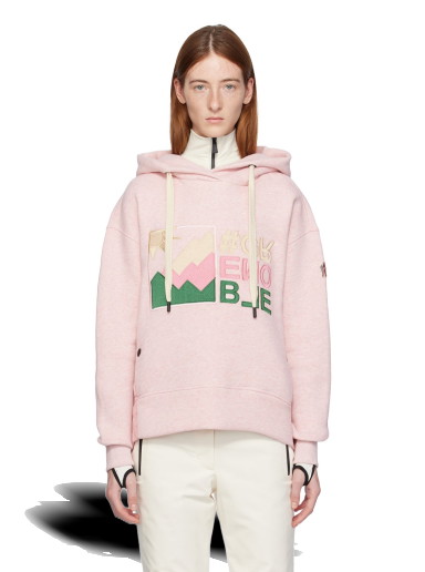 Sweatshirt Moncler Grenoble Embroidered Hoodie Rózsaszín | I20988G00019899RH