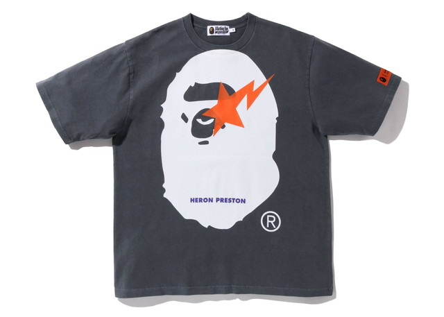 Póló BAPE BAPE x Heron Preston Relaxed Fit Tee Black Szürke | 1I23-109-905 BLK