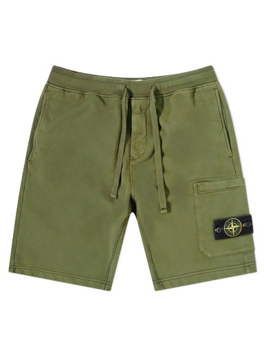 Rövidnadrág Stone Island Garment Dyed Sweat Short Zöld | 761564651-V0058