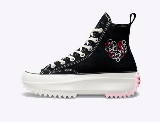 Sneakerek és cipők Converse Run Star Hike Platform "Embroidered Hearts" W Fekete | A01598C