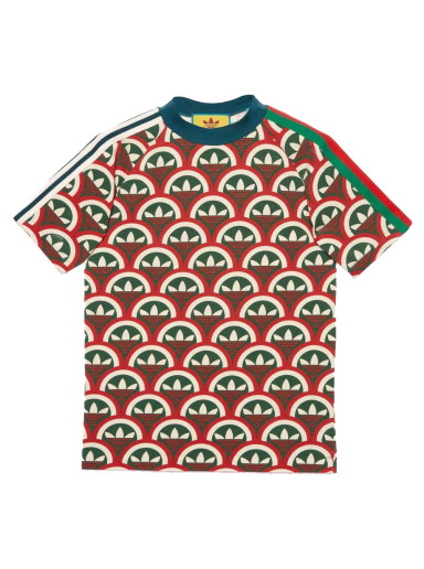 Póló Gucci adidas x Trefoil Print T-Shirt 
Piros | 692114 XJEMK 6208