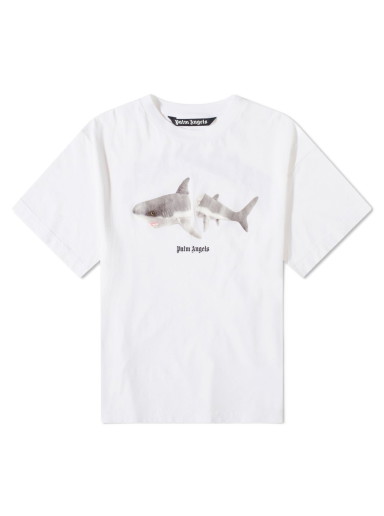 Póló Palm Angels Shark Tee Fehér | PMAA001C99JER0120110