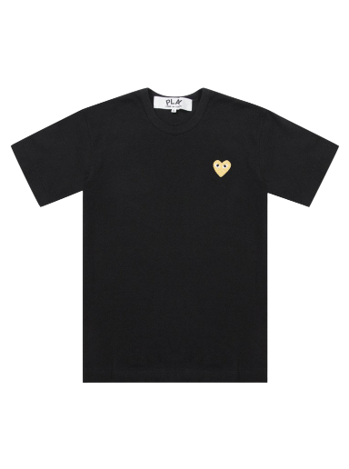 Póló Comme des Garçons PLAY Gold Heart T-Shirt Fekete | AZ T216 051 1
