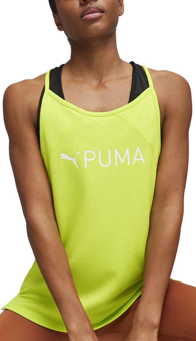 Trikók Puma FIT FASHION ULTRABREATHE ALLOVER TANK Sárga | 523846-39