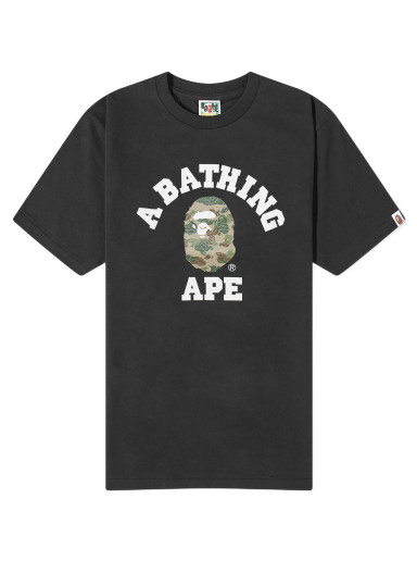 Póló BAPE Layered Line Camo College T-Shirt Fekete | 001TEJ801026M-BLK