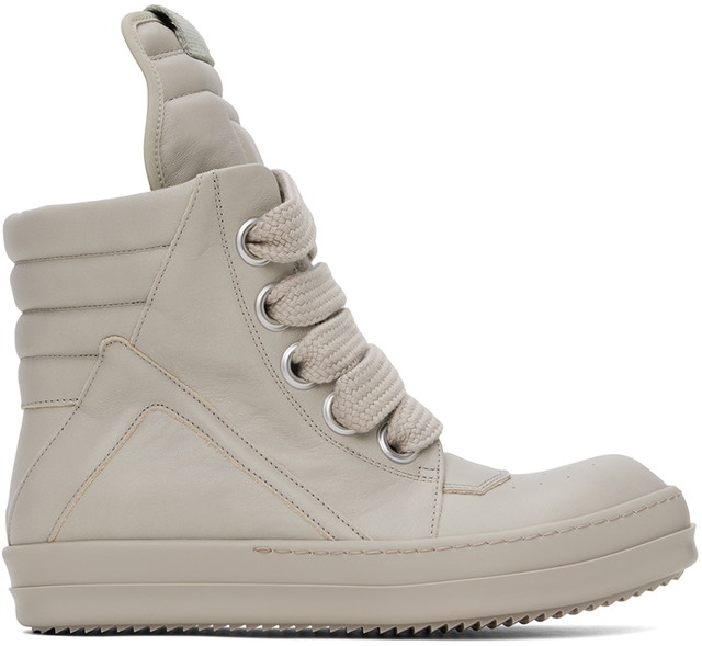 Sneakerek és cipők Rick Owens Jumbo Laced Geobasket "Off-White" Szürke | RU01D3898 LCOW2