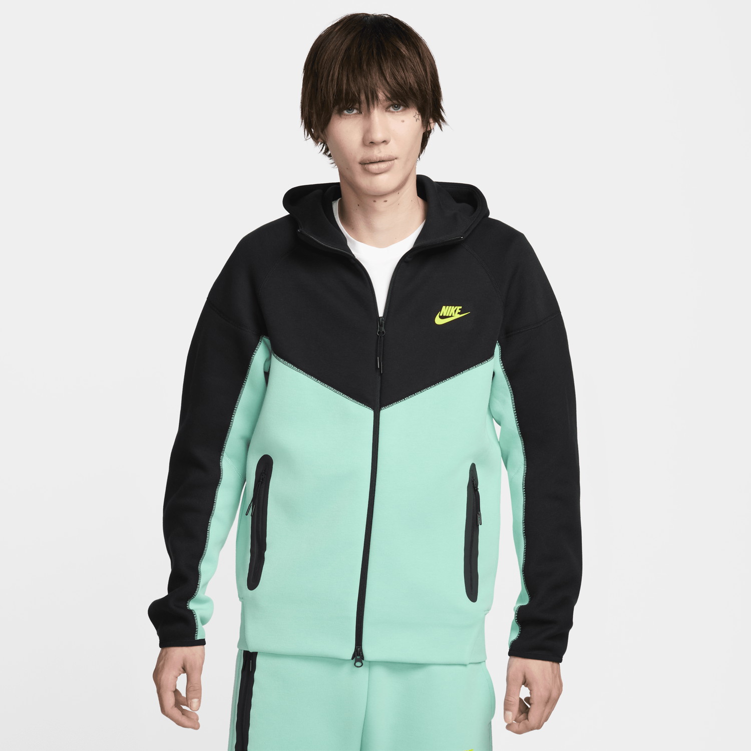 Sweatshirt Nike Sportswear Tech Fleece Windrunner Zöld | HF4432-349, 0