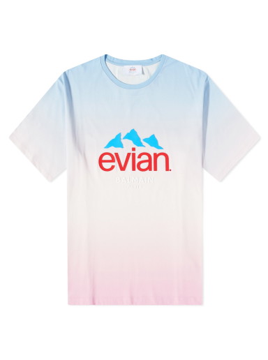 Póló Balmain x Evian Tie Dye Tee Kék | AH2EG065GD01-SHP