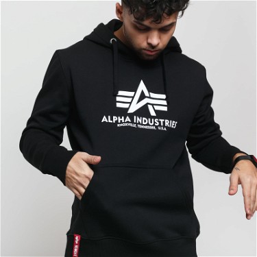 Sweatshirt Alpha Industries Basic Hoody Fekete | 178312 03, 3
