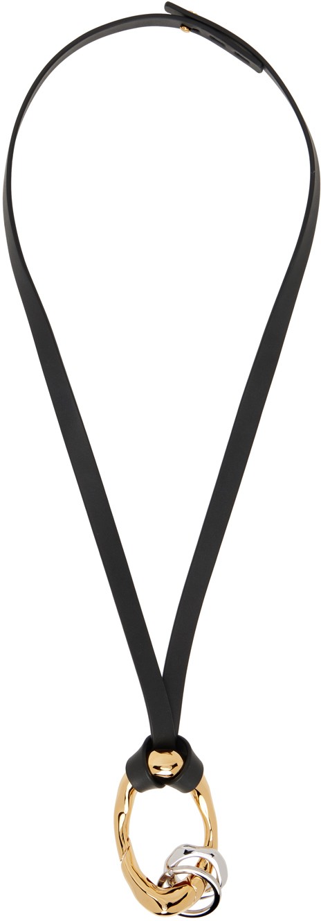 Nyakláncok és láncok Jil Sander Leather Necklace Fekete | J30UU0032 P5051