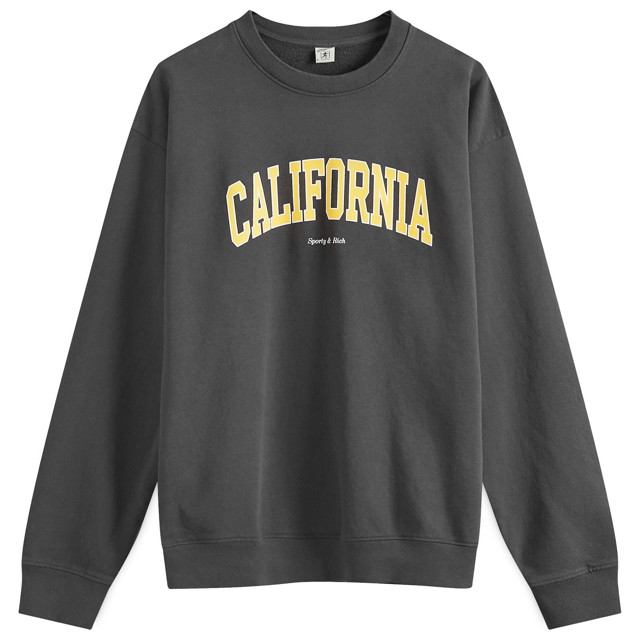 Póló Sporty & Rich California Sweatshirt in Faded Fekete | WS067S405CF-111