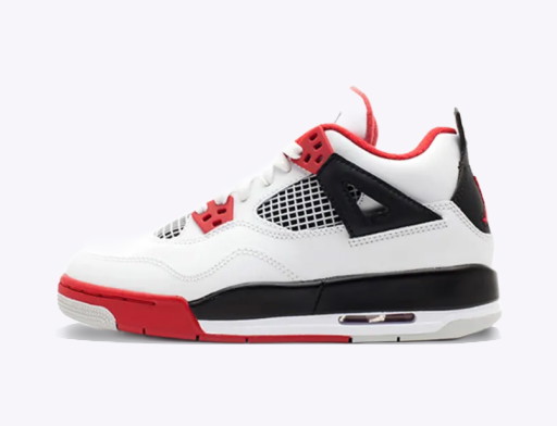 Sneakerek és cipők Jordan Air Jordan 4 Retro ''Fire Red'' 2012 GS Fehér | 408452 110