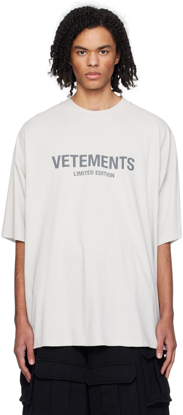 Póló VETEMENTS 'Limited Edition' T-Shirt Szürke | UE64TR820W