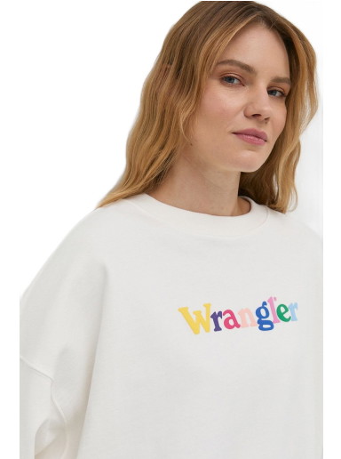 Sweatshirt Wrangler Logo Sweatshirt Fehér | W6V0I4W03
