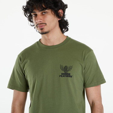 Póló Horsefeathers Wheel Tech T-Shirt Loden Green Zöld | TM051C, 4