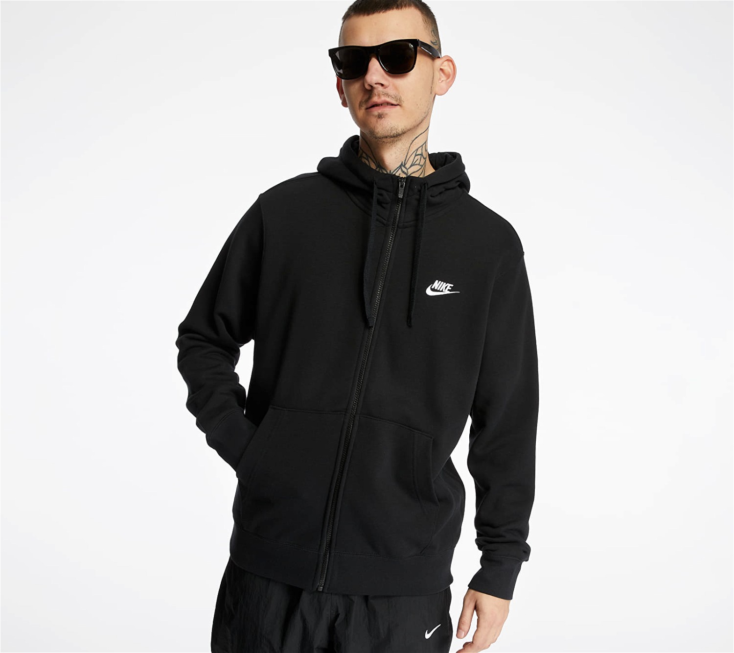 Sweatshirt Nike Sportswear Club Hoodie FZ Fekete | BV2648-010, 0