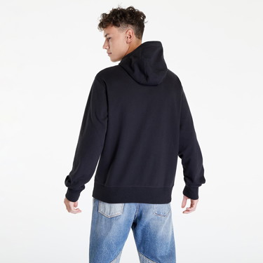 Sweatshirt New Balance Essentials Stacked Full Zip Hoodie Fekete | MJ03558BK, 2