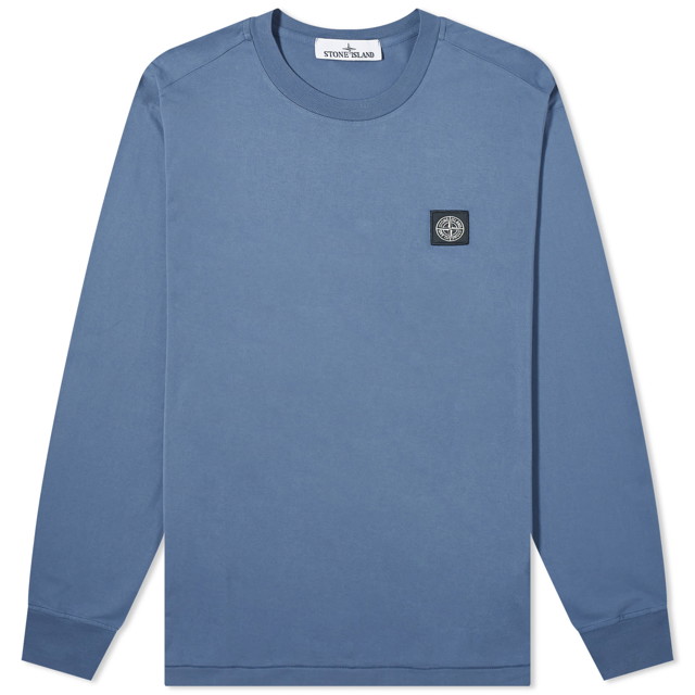 Póló Stone Island Long Sleeve Patch T-Shirt Kék | 801522713-V0024