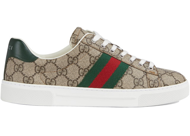 Sneakerek és cipők Gucci Ace GG Crystal Canvas Web Beige (Women's) Bézs | 760774 FACMZ 9746