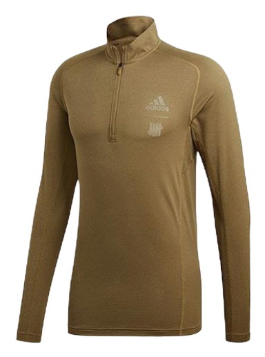 Sweatshirt adidas Originals adidas x Undefeated Running Half-Zip Sweatshirt Khaki/Tactile Khaki Barna | CZ5944